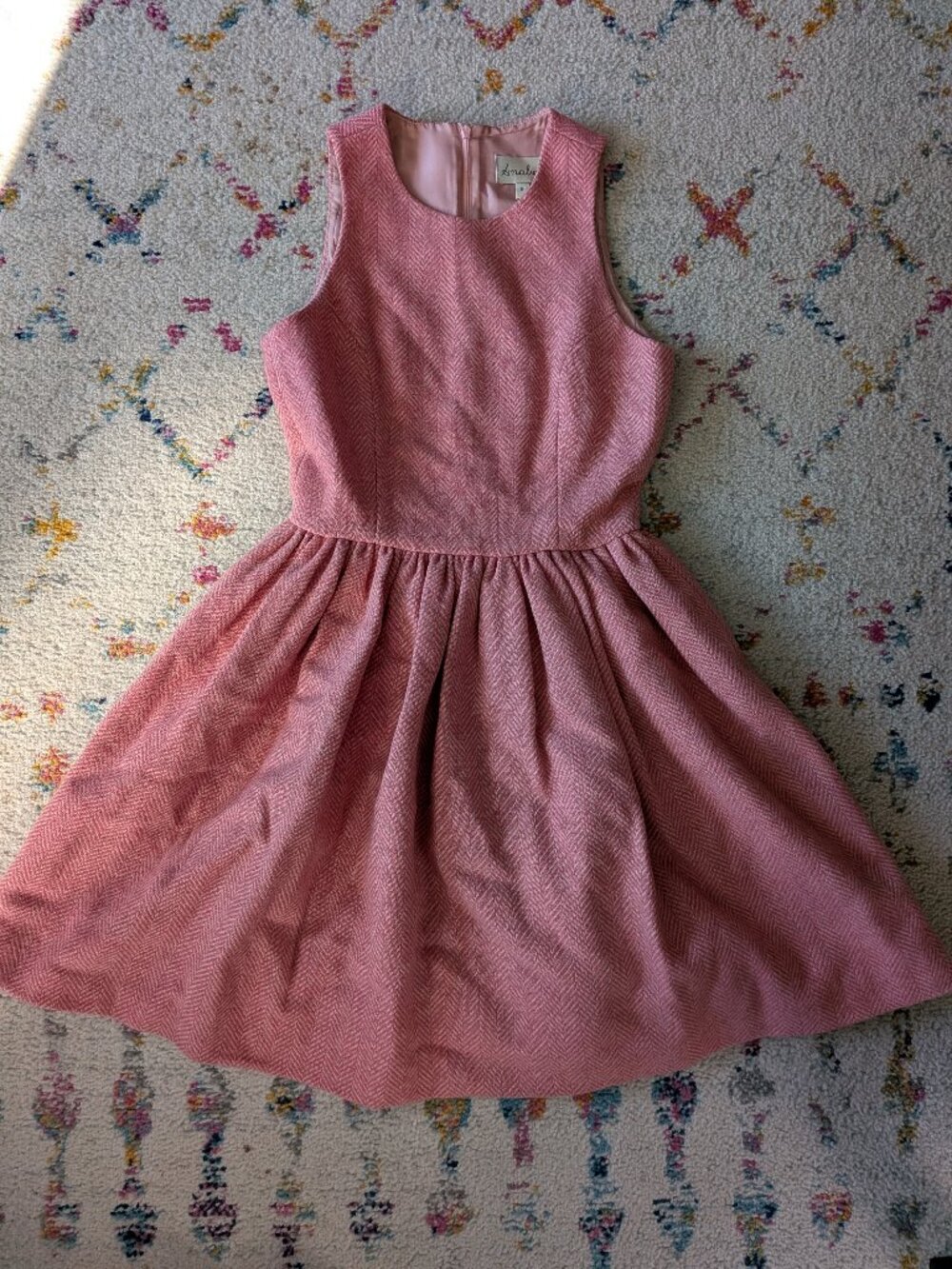 Anabell Preserves 100% wool and 100% silk herringbone dress